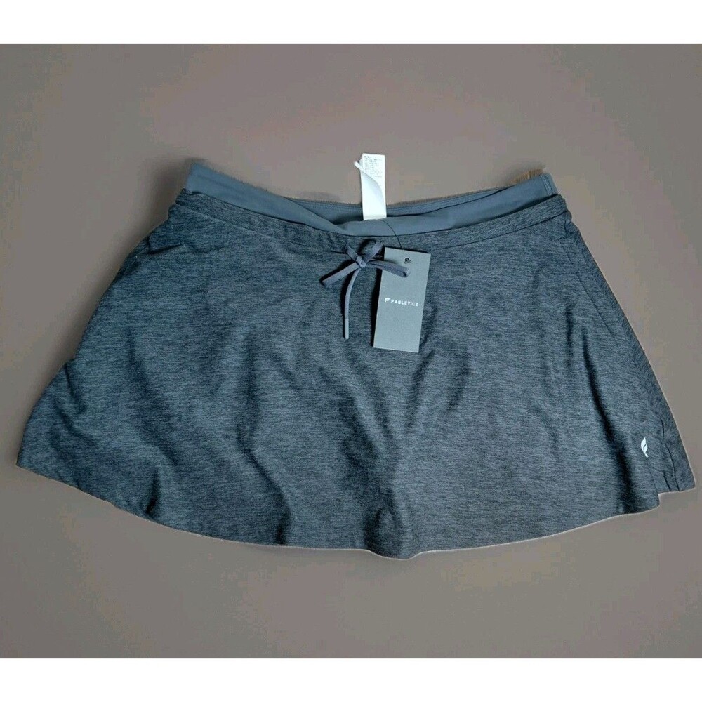 Fabletics Cloud Jersey Flounce Skirt Skort Grey  Size Large